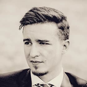 Portrait of Marco aka Mark B. Hives, founder of WriteGeist