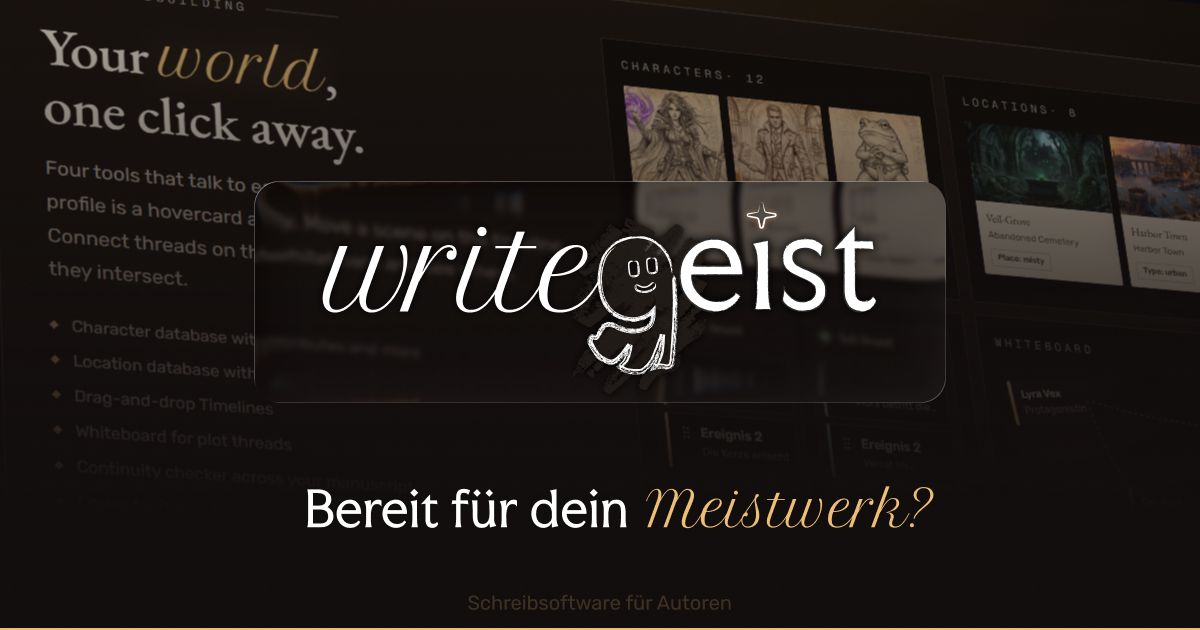 I got annoyed by my novel writing software, so I built WriteGeist.app and I made this stupid ad for 